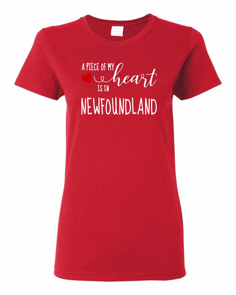 A piece of My heart in NFLD (Red Heart) Women's Tee
