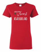 A piece of My heart in NFLD Tartan Heart Women's Tee