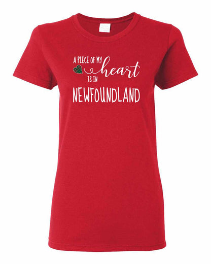 A piece of My heart in Newfoundland (Tartan Heart) Full Women's Tee