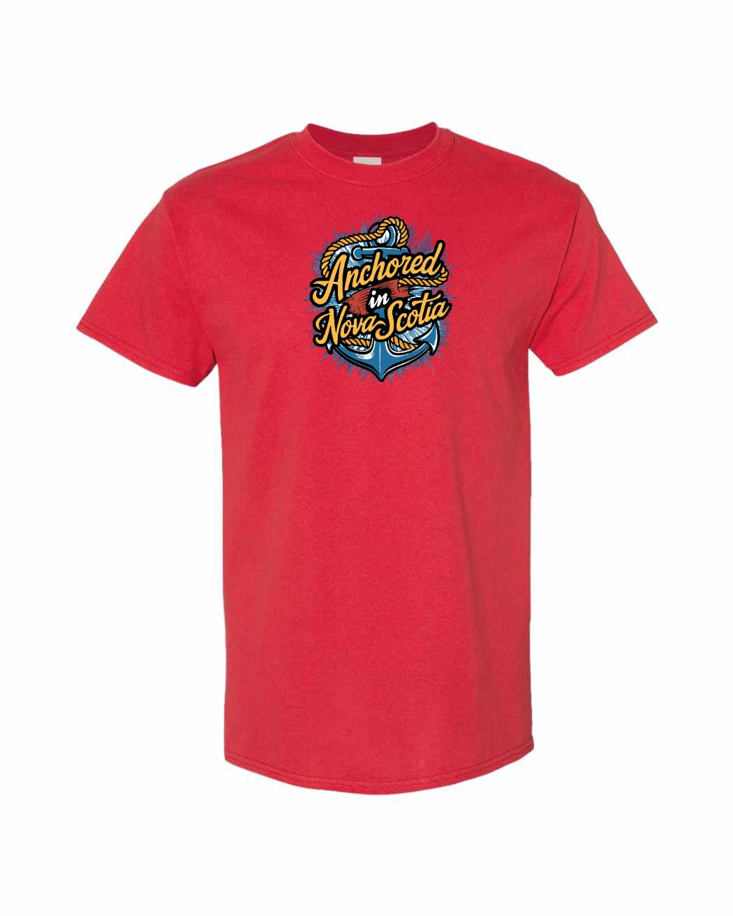 Anchored In Nova Scotia (Old Design) Full mens-tee