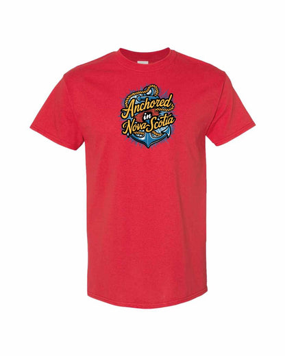 Anchored In Nova Scotia (Old Design) Full mens-tee