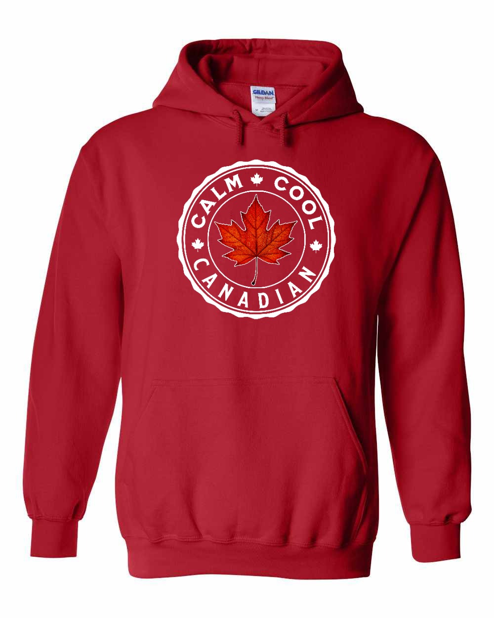 Calm Cool Canadian Leaf Pullover Hoodie - Gildan Canada (sewn Internationally) - Unisex