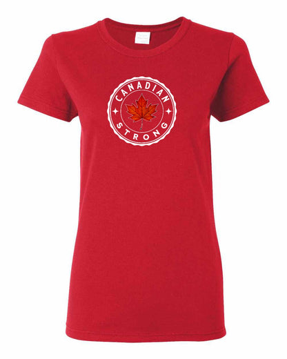 Canadian Strong Leaf Full Front Women's Tee
