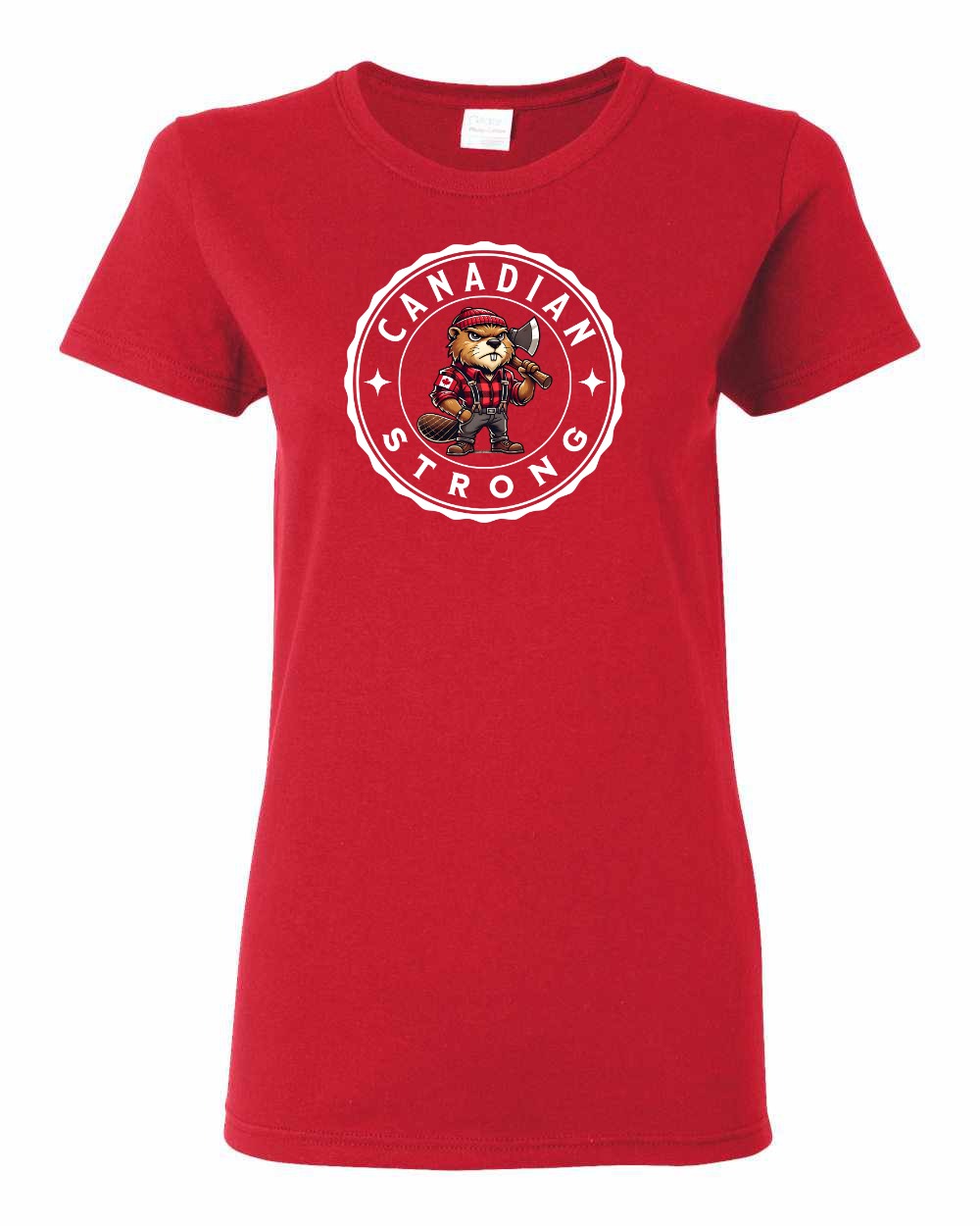 Canadian Strong Beaver Women's Tee - Gildan Canada (sewn Internationally)