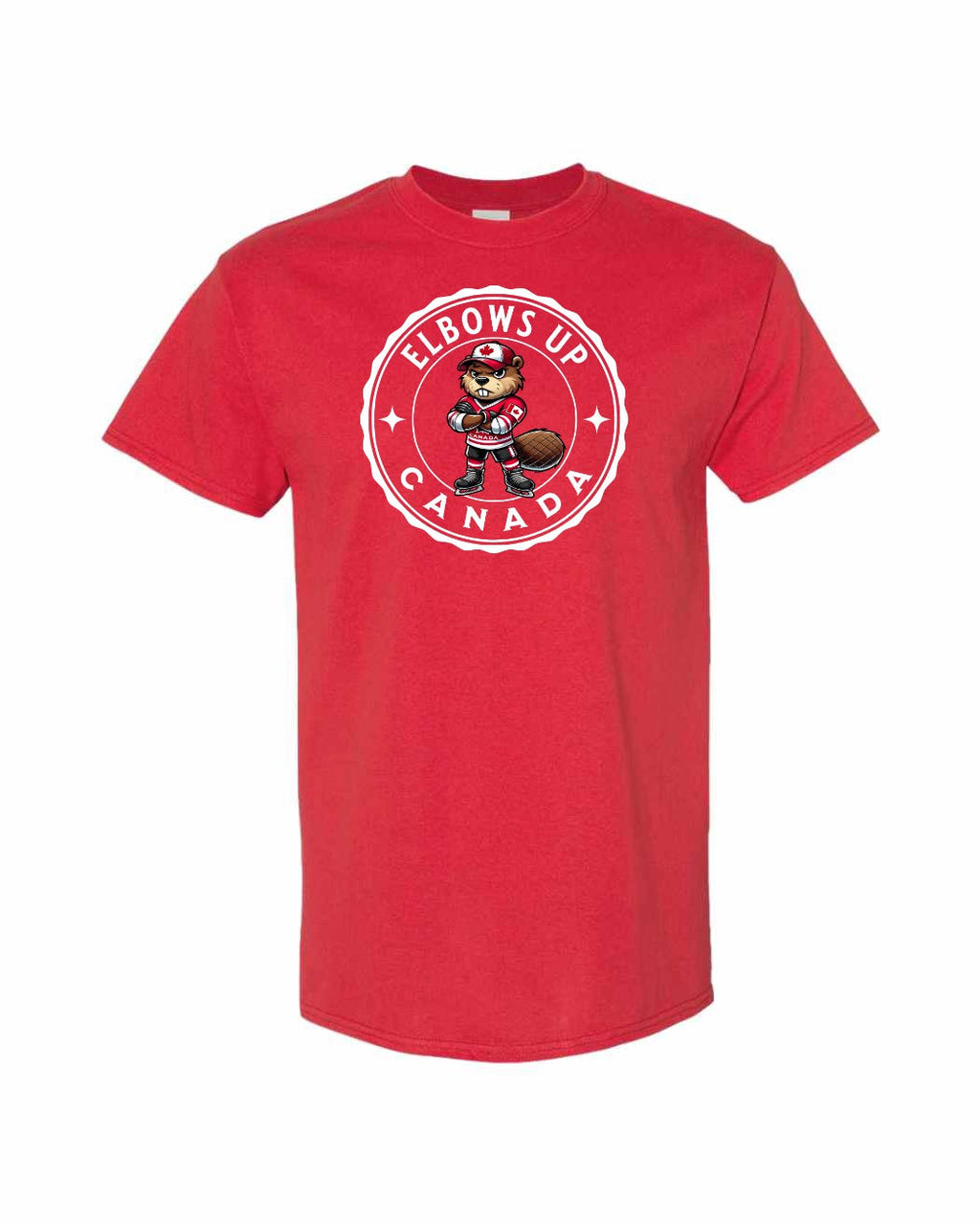 Elbows Up Hockey Beaver Men's Tee - Gildan Canada (sewn Internationally)
