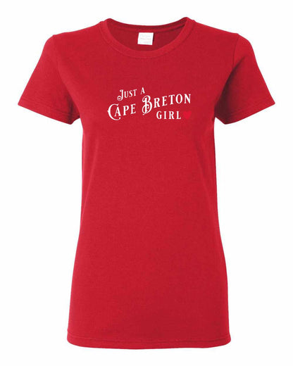 Just a Cape Breton Girl Red Heart Full Women's Tee