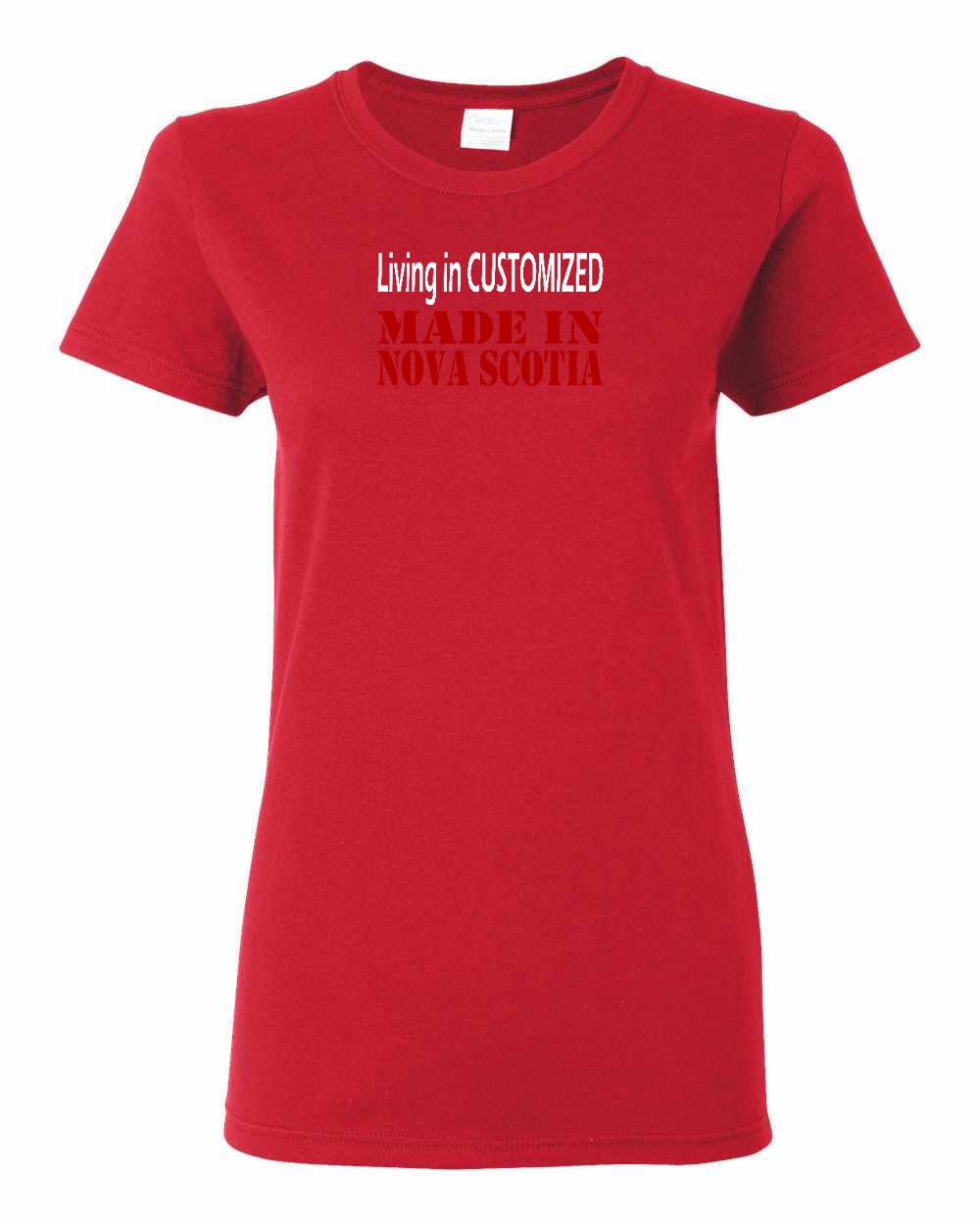 Living in Custom Made in Nova Scotia Full womens-tee