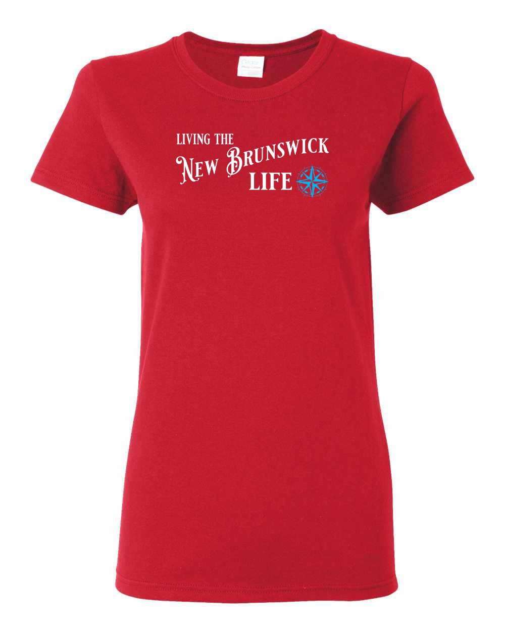 Living the New Brunswick Life blue Full Women's Tee