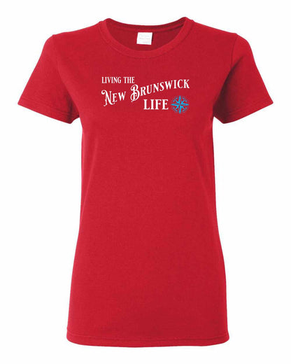 Living the New Brunswick Life blue Full Women's Tee