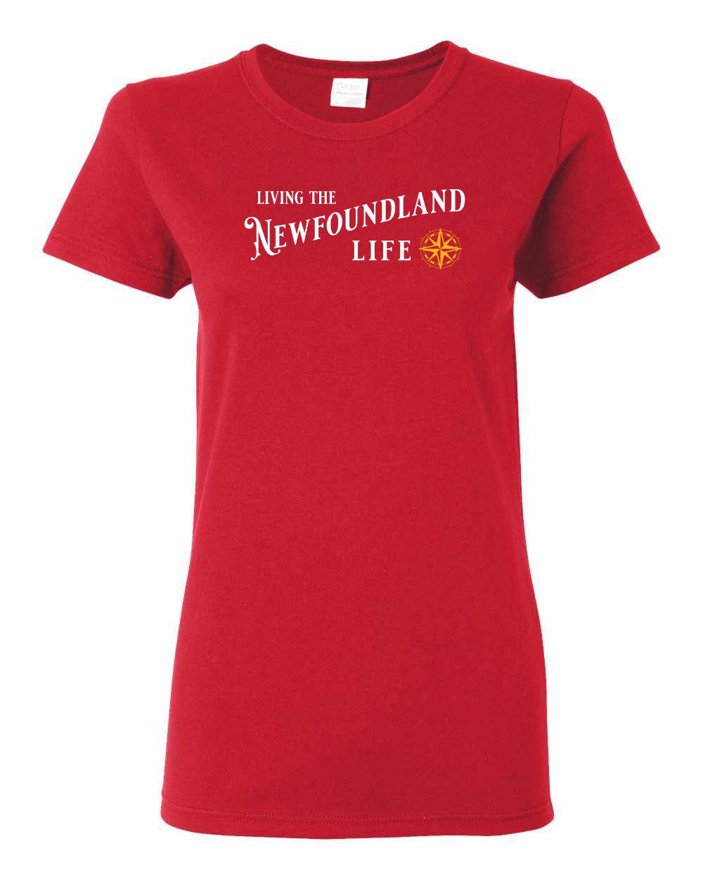 Living the Newfoundland Life yellow Full Women's Tee
