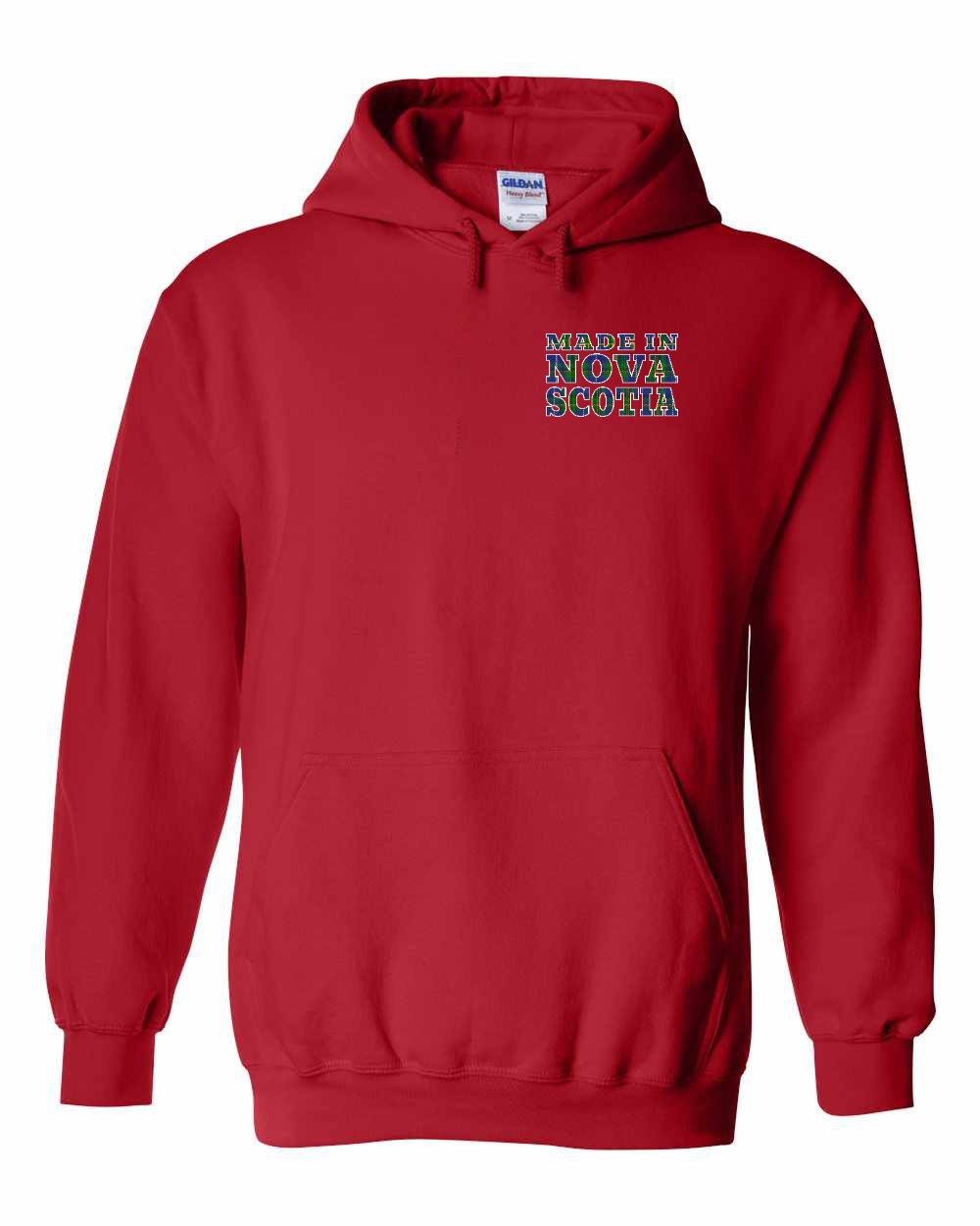 Made In NS ( Tartan Lettering) Left Chest and Back Pullover Hoodie - Unisex