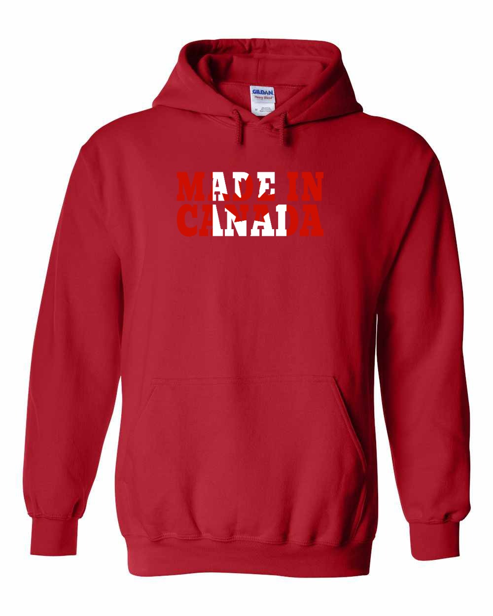 Made in Canada Flag Background Pullover Hoodie - Gildan Canada (sewn Internationally) - Unisex