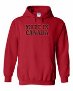 Made in Canada Plaid Background Pullover Hoodie - Gildan Canada (sewn Internationally) - Unisex