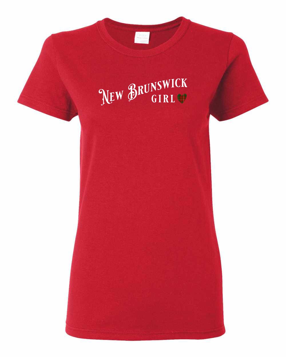 New Brunswick Girl Tartan heart Full Women's Tee