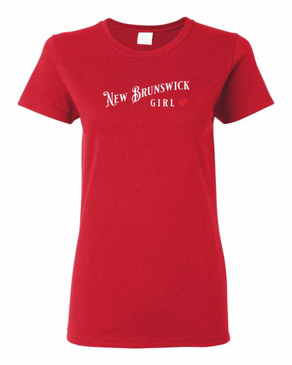 New Brunswick Girl Red Heart Full Women's Tee