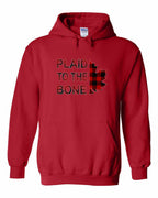 Plaid to the Bone Stacked Leaf Pullover Hoodie - Gildan Canada (sewn Internationally) - Unisex
