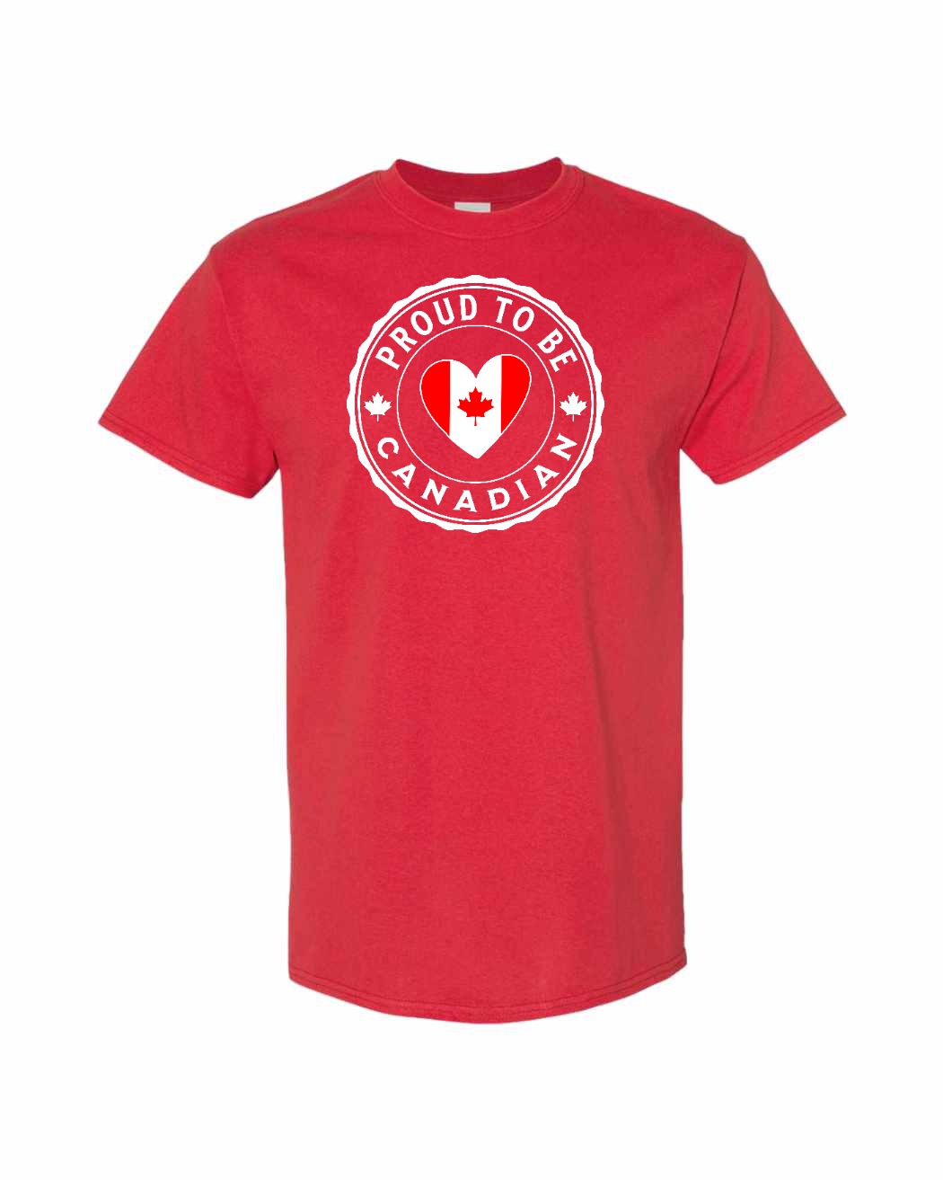 Proud to be Canadian heart flag Men's Tee - Gildan Canada (sewn Internationally)