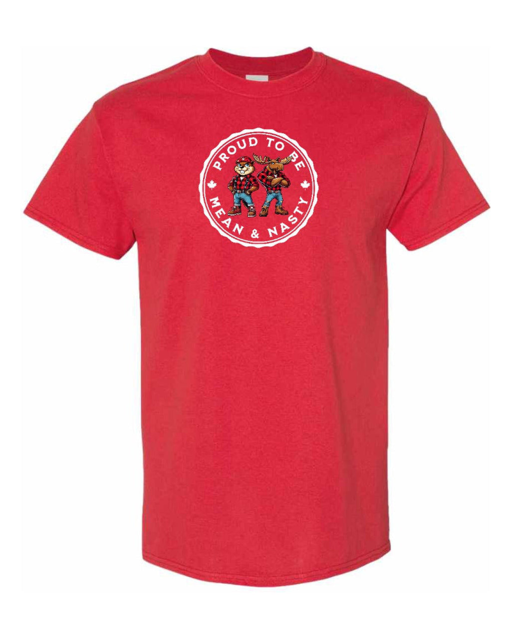 Proud to be Mean & Nasty Moose & Beaver Men's Tee