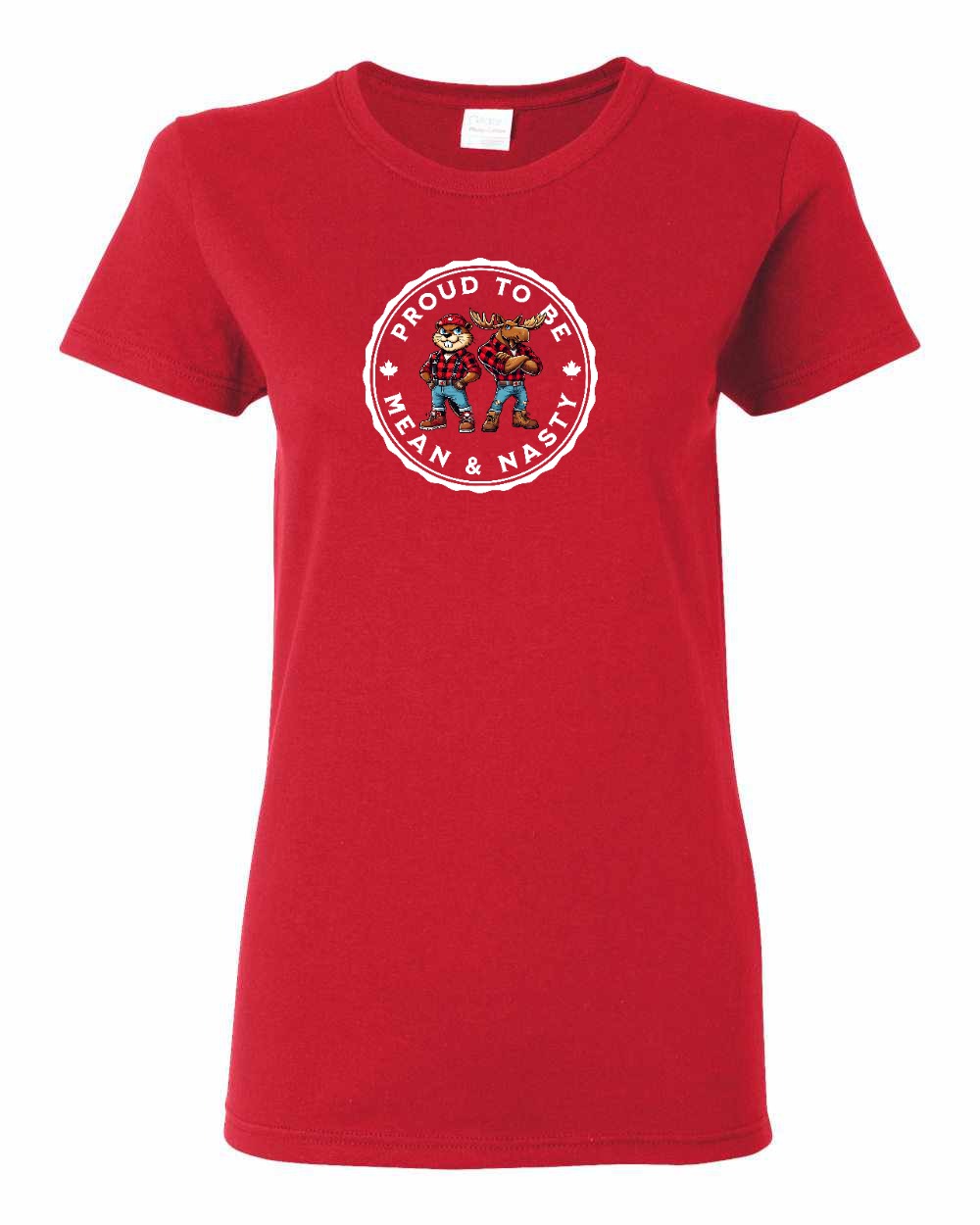 Proud to be Mean and Nasty Leaf Full Front Women's Tee