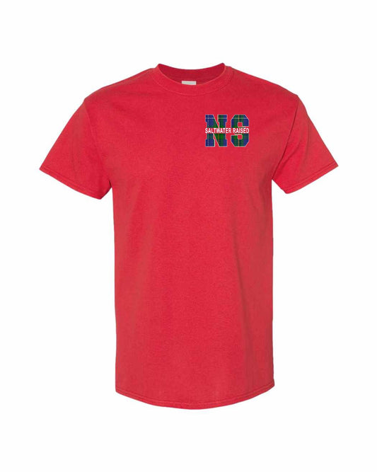 Saltwater Raised Left Chest and Back mens-tee