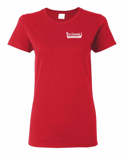 Your Community Swoop (Nova Scotia) Left Chest and Back womens-tee