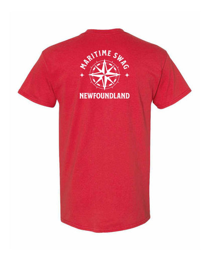 Maritime Swag Newfoundland Compass Left Chest and Back Men's Tee