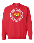 Born and Raised NB Heart Flag Crewneck Sweatshirt - Unisex
