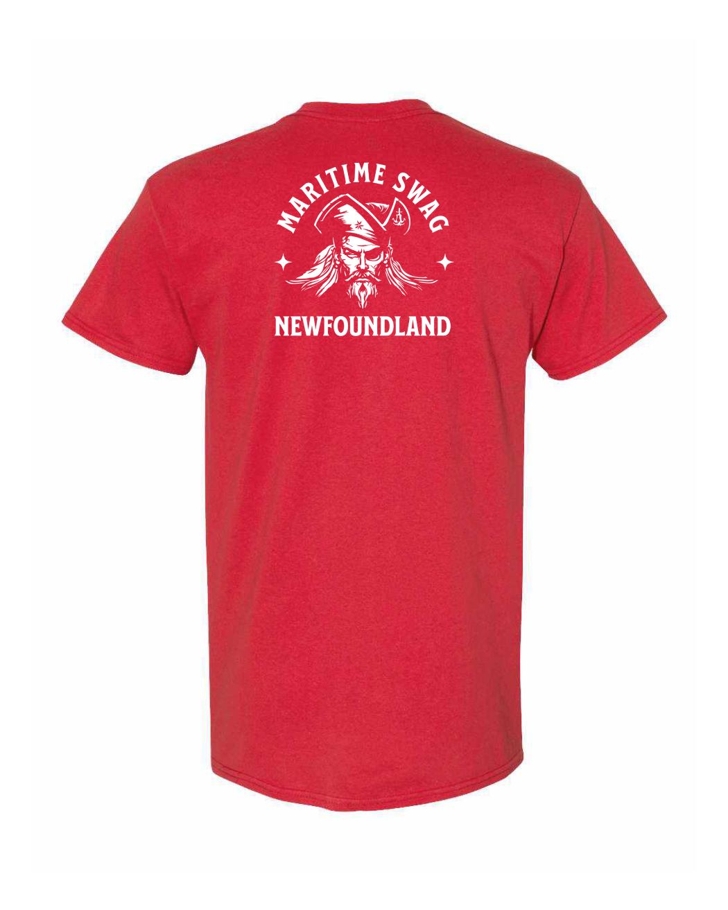 Maritime Swag NFLD Pirate Left Chest and Back Men's Tee