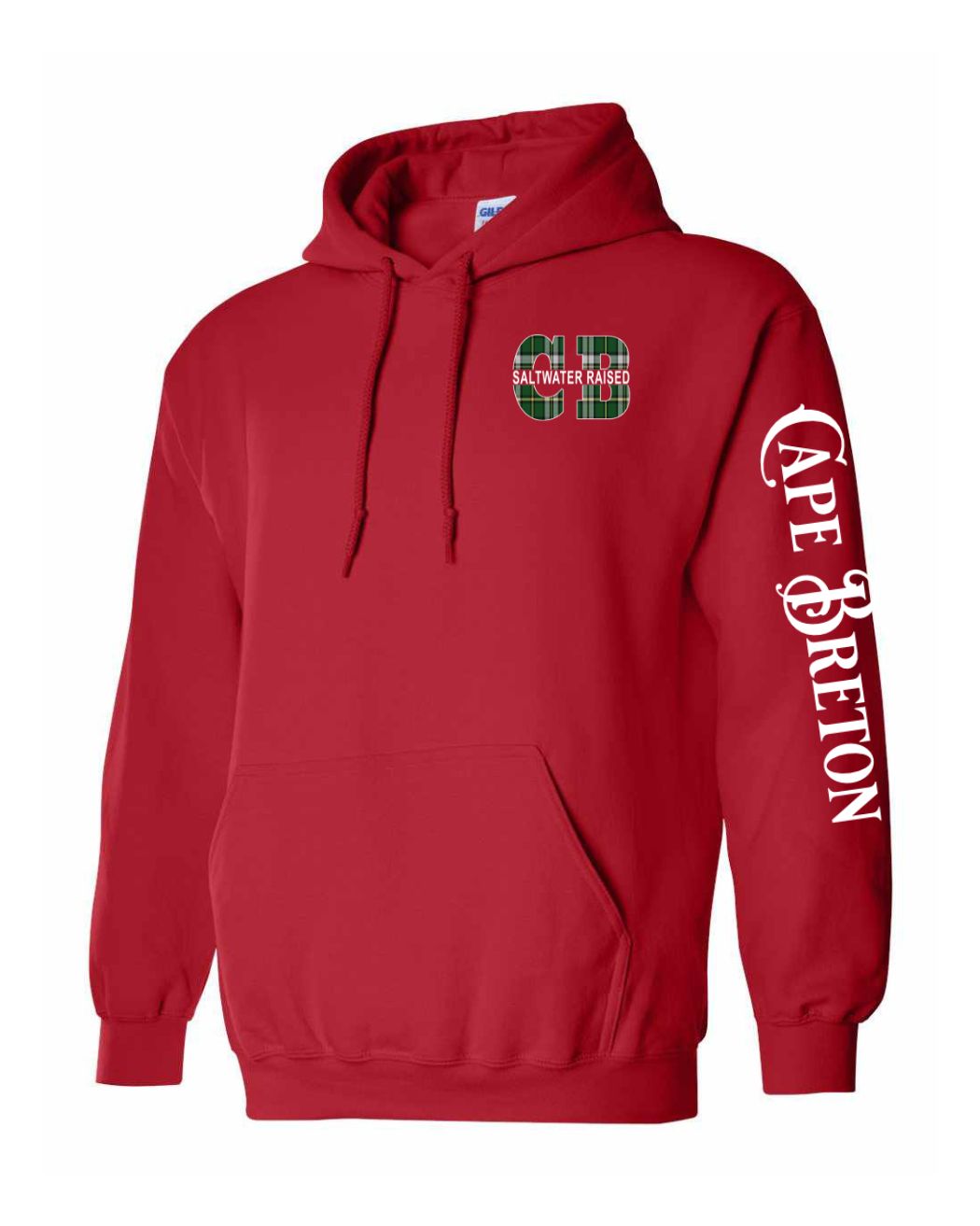 Cape Breton Saltwater Raised Left chest and Sleeve Pullover Hoodie