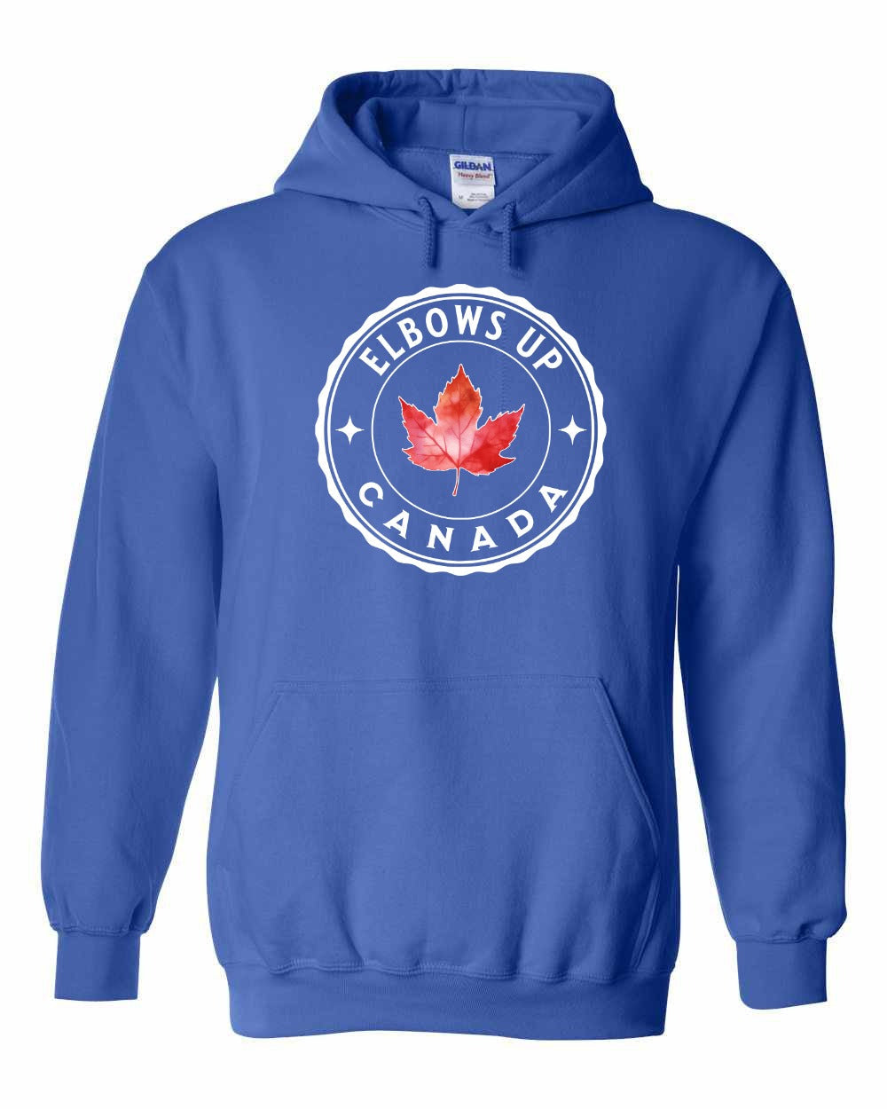 Elbows up Leaf Pullover Hoodie - Gildan Canada (sewn Internationally) - Unisex