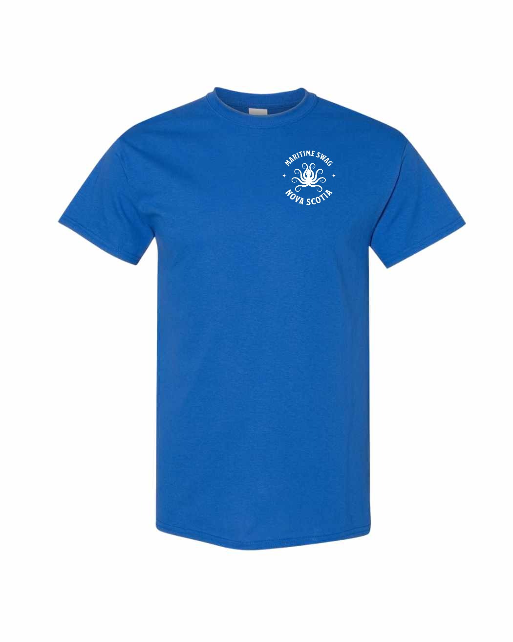 Maritime Swag Nova Scotia Octopus Left Chest and Back mens-tee