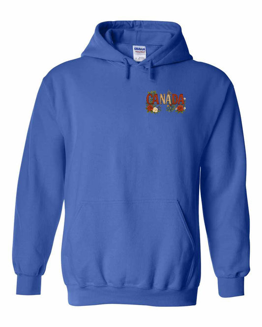Canada Flowers Left Chest and Back Pullover