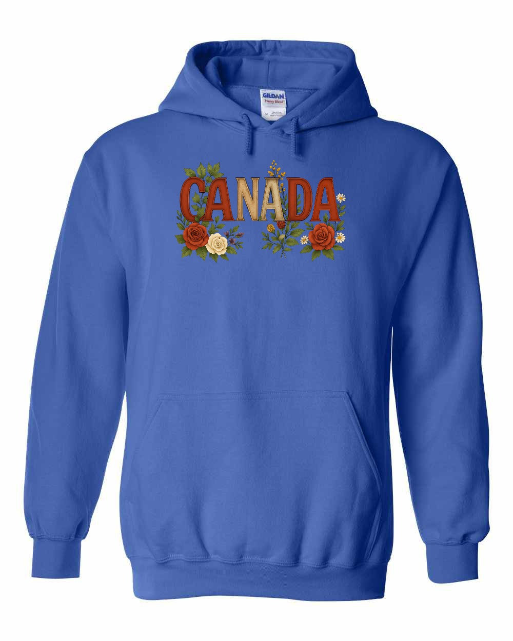 Canada Flowers Pullover Hoodie - Gildan Canada (sewn Internationally) - Unisex
