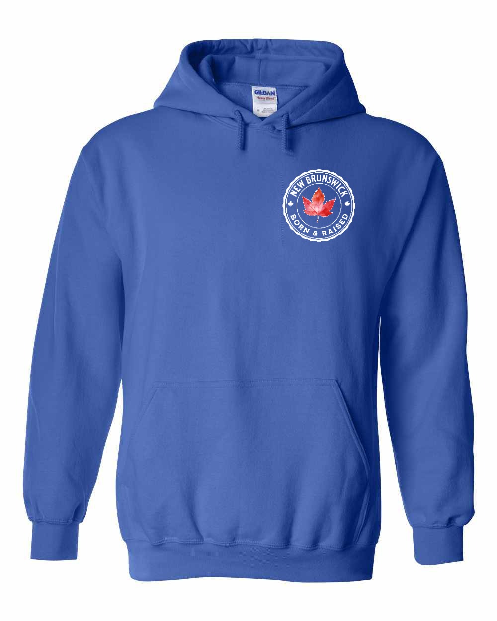 Born and Raised NB Left Chest Pullover Hoodie - Gildan Canada (sewn Internationally) - Unisex