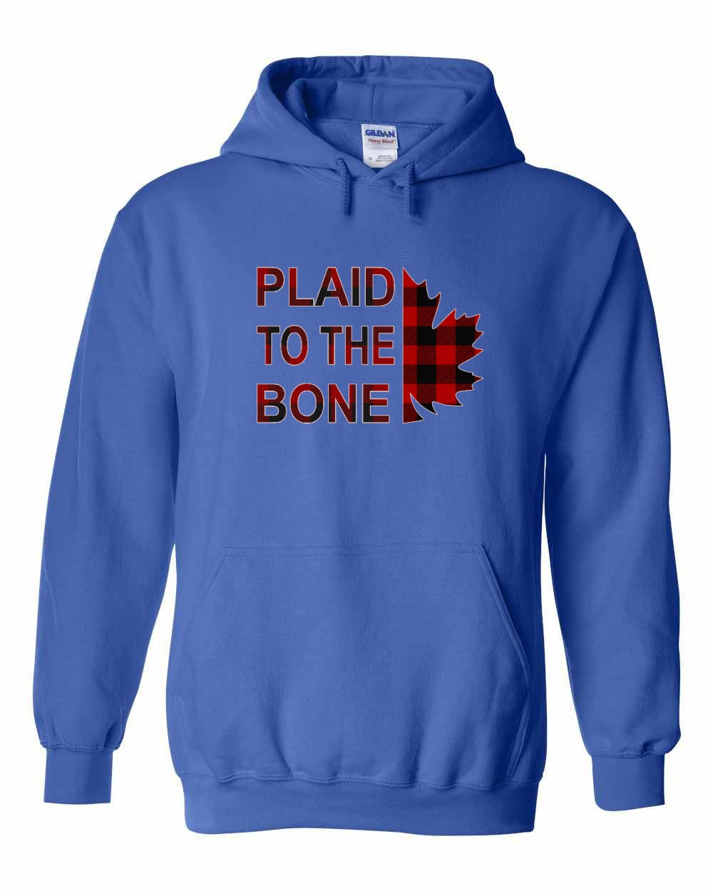 Plaid to the Bone Stacked Leaf Pullover Hoodie - Gildan Canada (sewn Internationally) - Unisex