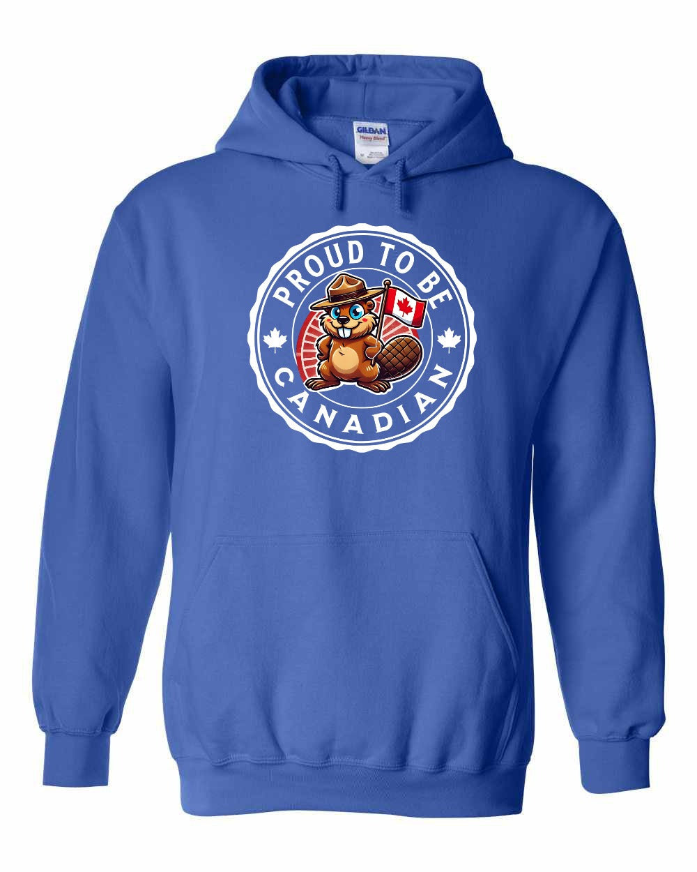 Proud to be Canadian Beaver Pullover Hoodie - Gildan Canada (sewn Internationally) - Unisex
