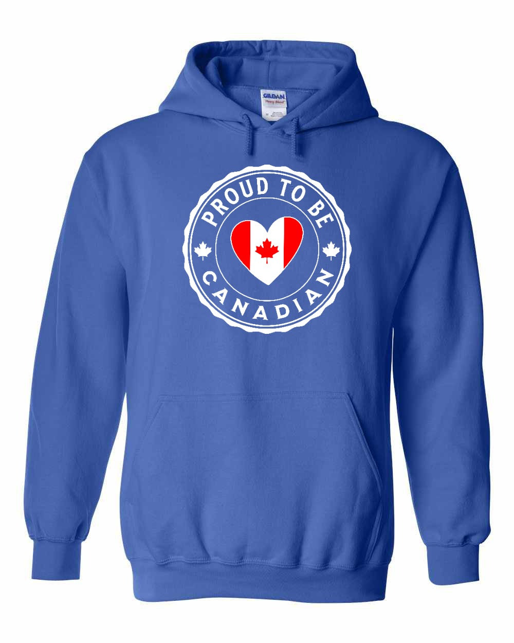 Proud to be Canadian Heart Flag Pullover Hoodie - Gildan Canada (sewn Internationally) - Unisex