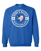 Born and Raised NFLD Heart Flag Crewneck Sweatshirt - Unisex