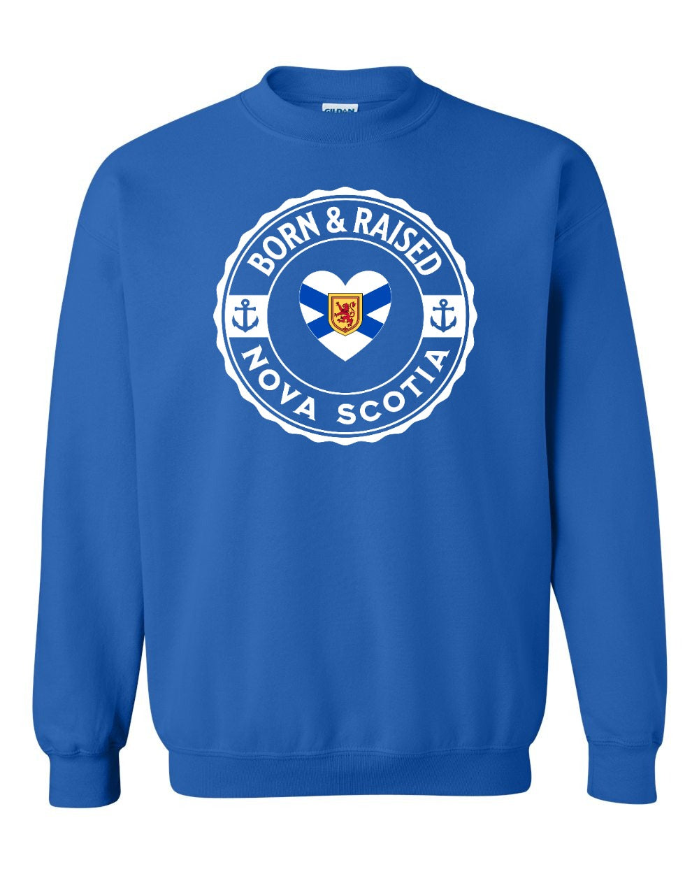 Born and Raised NS Heart Flag Crewneck Sweatshirt - Unisex