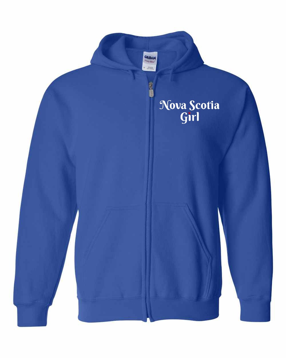 NS Girl Heart Dot Left Chest Zip Hoodie - Unisex