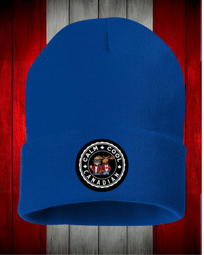Calm Cool Canadian Moose & Beaver Toque
