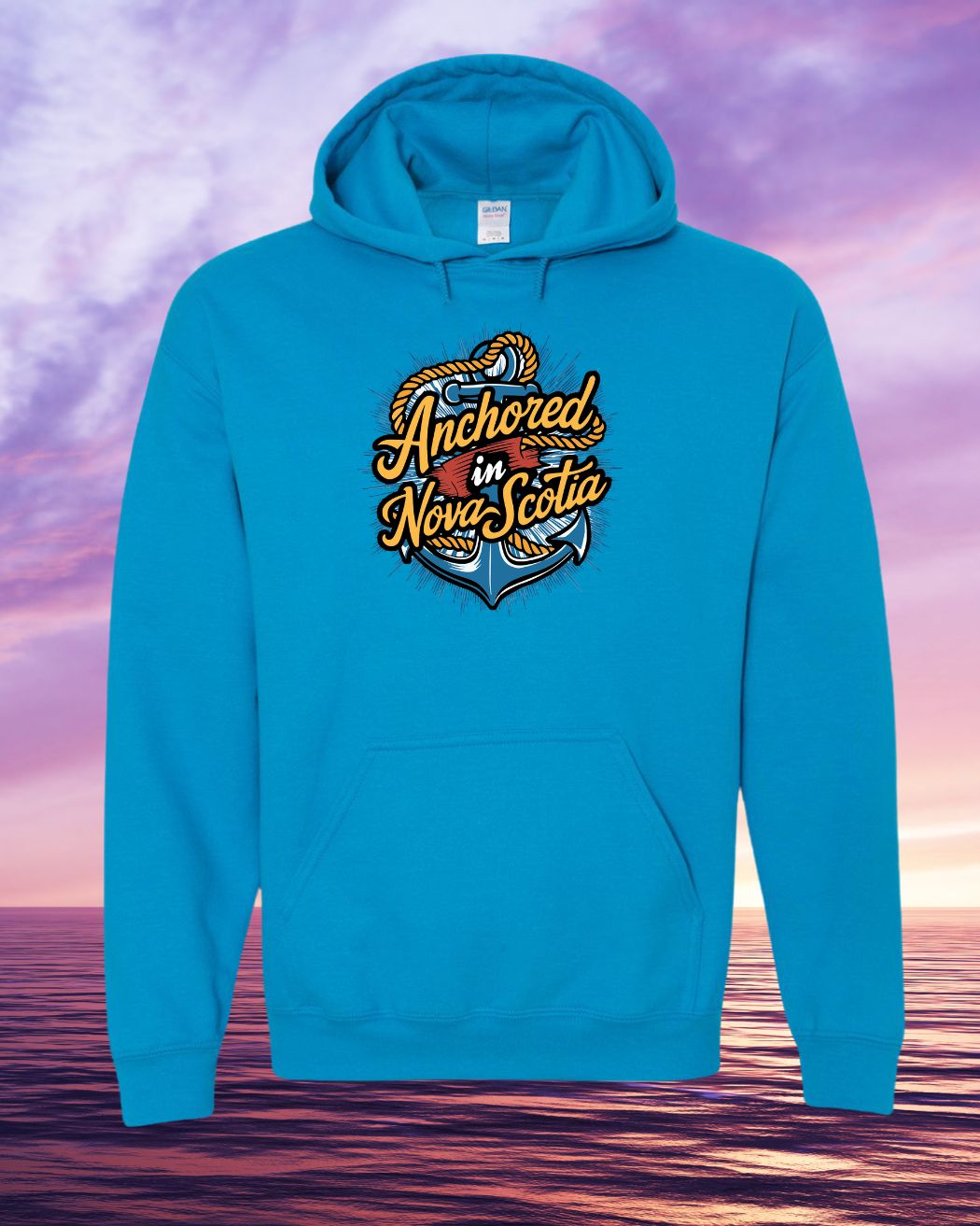 Anchored in Nova Scotia Full Front Hoodie