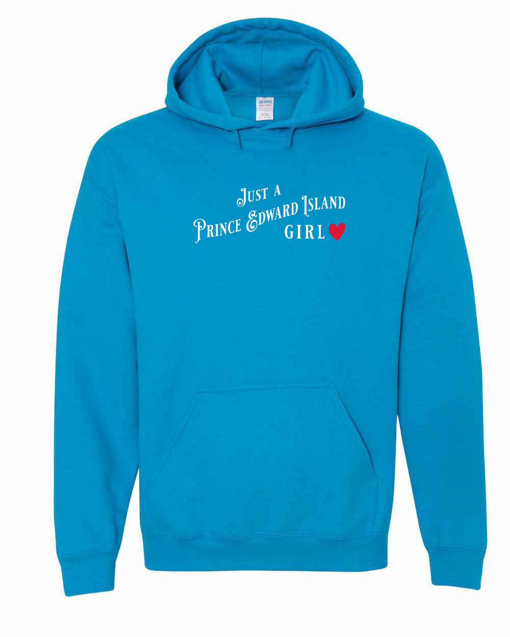 Just A PEI Girl Red Heart Pullover Hoodie - Unisex