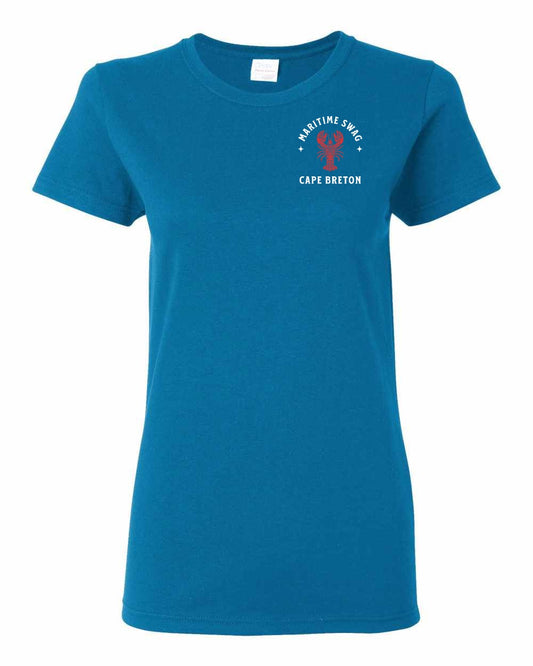 Maritime Swag Cape Breton Mandala Red Lobster Left Chest and Back Women's Tee