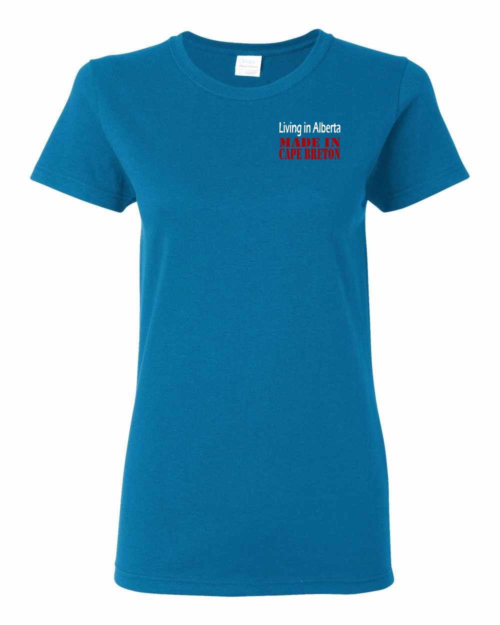 Living Alberta Made in Cape Breton Left Chest Women's Tee