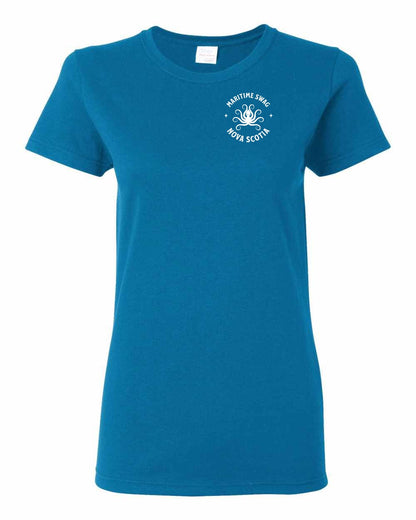 Maritime Swag Nova Scotia Octopus Left Chest womens-tee
