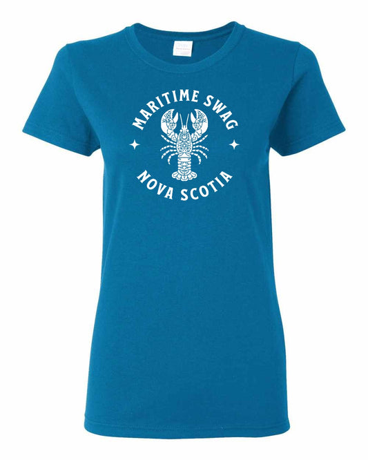Maritime Swag Nova Scotia Mandala white Lobster Full womens-tee