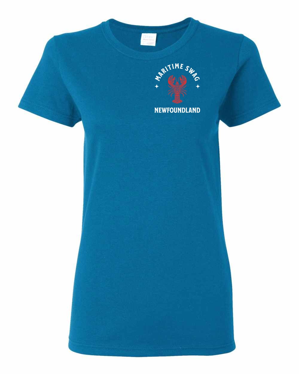 Maritime Swag NFLD Mandala Red Lobster Left Chest Women's Tee