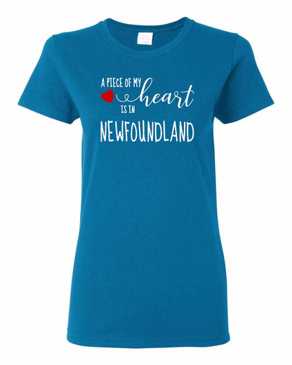 A piece of My heart in Newfoundland (Red Heart) Full Women's Tee