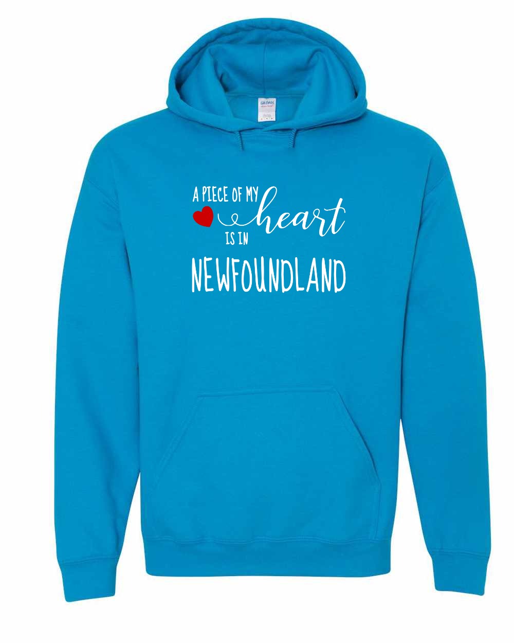 A piece of My heart in NFLD (Red Heart) Pullover Hoodie - Unisex